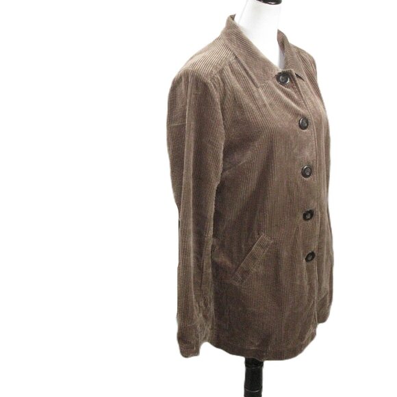 Chadwick's Light Brown Corduroy Button Front Jacket Size Medium - Picture 5 of 6